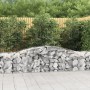 Cesta de gaviones forma arco hierro galvanizado 400x50x60/80 cm en Macetas y jardineras | Comprar online en Foru.es