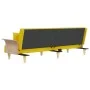 Sofá cama con reposabrazos tela amarillo claro by vidaXL, Sofas - Ref: Foro24-351891, Price: 255,06 €, Discount: %