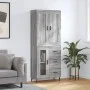 High sideboard sonoma gray plywood 69.5x34x180 cm by vidaXL, Sideboards - Ref: Foro24-3199959, Price: 163,20 €, Discount: %