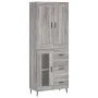 High sideboard sonoma gray plywood 69.5x34x180 cm by vidaXL, Sideboards - Ref: Foro24-3199959, Price: 163,20 €, Discount: %