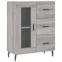 High sideboard sonoma gray plywood 69.5x34x180 cm by vidaXL, Sideboards - Ref: Foro24-3199959, Price: 163,20 €, Discount: %