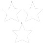 Figuras estrellas Navidad con 48 LED 3 uds blanco cálido 56cm en Decoración Festiva y Estacional | Comprar online en Foru.es