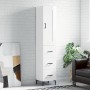 Aparador alto madera contrachapada blanco brillo 34,5x34x180 cm de vidaXL, Aparadores - Ref: Foro24-3200195, Precio: 127,45 €...
