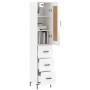 Aparador alto madera contrachapada blanco brillo 34,5x34x180 cm de vidaXL, Aparadores - Ref: Foro24-3200195, Precio: 127,45 €...