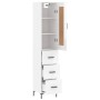 Aparador alto madera contrachapada blanco brillo 34,5x34x180 cm de vidaXL, Aparadores - Ref: Foro24-3200195, Precio: 127,45 €...