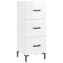 Aparador alto madera contrachapada blanco brillo 34,5x34x180 cm de vidaXL, Aparadores - Ref: Foro24-3200195, Precio: 127,45 €...