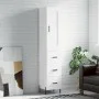 Hohes weißes Sperrholz-Sideboard 34,5 x 34 x 180 cm von vidaXL, Sideboards - Ref: Foro24-3200201, Preis: 128,22 €, Rabatt: %