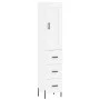 Hohes weißes Sperrholz-Sideboard 34,5 x 34 x 180 cm von vidaXL, Sideboards - Ref: Foro24-3200201, Preis: 128,22 €, Rabatt: %
