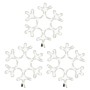 Figura de Navidad de copo de nieve con LED 3 piezas 27x27 cm en Decoración Festiva y Estacional | Comprar online en Foru.es