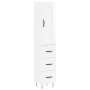 Aparador alto madera contrachapada blanco brillo 34,5x34x180 cm de vidaXL, Aparadores - Ref: Foro24-3200227, Precio: 118,43 €...
