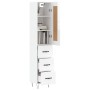 Aparador alto madera contrachapada blanco brillo 34,5x34x180 cm de vidaXL, Aparadores - Ref: Foro24-3200227, Precio: 118,43 €...