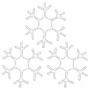 Figura de Navidad de copo de nieve con LED 3 piezas 38x37 cm en Decoración Festiva y Estacional | Comprar online en Foru.es