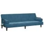 Sofá cama con reposabrazos terciopelo azul de vidaXL, Sofás - Ref: Foro24-351893, Precio: 286,41 €, Descuento: %