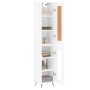 Aparador alto madera contrachapada blanco brillo 34,5x34x180 cm de vidaXL, Aparadores - Ref: Foro24-3200363, Precio: 106,58 €...