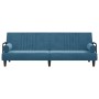 Sofá cama con reposabrazos terciopelo azul de vidaXL, Sofás - Ref: Foro24-351893, Precio: 270,39 €, Descuento: %