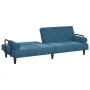 Sofá cama con reposabrazos terciopelo azul de vidaXL, Sofás - Ref: Foro24-351893, Precio: 286,41 €, Descuento: %