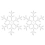 Figura de Navidad de copo de nieve con LED 2 piezas 59x59 cm en Decoración Festiva y Estacional | Comprar online en Foru.es