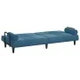 Sofá cama con reposabrazos terciopelo azul de vidaXL, Sofás - Ref: Foro24-351893, Precio: 286,41 €, Descuento: %