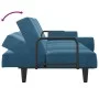 Sofá cama con reposabrazos terciopelo azul de vidaXL, Sofás - Ref: Foro24-351893, Precio: 286,41 €, Descuento: %