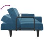 Sofá cama con reposabrazos terciopelo azul de vidaXL, Sofás - Ref: Foro24-351893, Precio: 270,39 €, Descuento: %