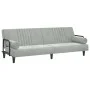 Sofá cama con reposabrazos terciopelo gris claro de vidaXL, Sofás - Ref: Foro24-351894, Precio: 261,59 €, Descuento: %