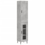 Aparador de madera contrachapada gris hormigón 34,5x34x180 cm de vidaXL, Aparadores - Ref: Foro24-3200405, Precio: 101,24 €, ...