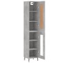 Aparador de madera contrachapada gris hormigón 34,5x34x180 cm de vidaXL, Aparadores - Ref: Foro24-3200405, Precio: 101,24 €, ...