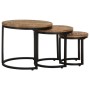 Mesitas auxiliares 3 Piezas madera de mango rugosa de vidaXL, Mesas auxiliares - Ref: Foro24-320686, Precio: 113,81 €, Descue...