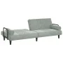 Sofá cama con reposabrazos terciopelo gris claro de vidaXL, Sofás - Ref: Foro24-351894, Precio: 261,59 €, Descuento: %