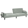 Sofá cama con reposabrazos terciopelo gris claro de vidaXL, Sofás - Ref: Foro24-351894, Precio: 266,24 €, Descuento: %