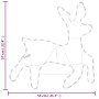 Figura de reno Navidad con LED 2 uds blanco cálido 57x55x4,5 cm en Decoración Festiva y Estacional | Comprar online en Foru.es