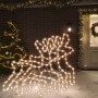 Figura de reno Navidad con LED 3 uds blanco cálido 57x55x4,5 cm en Decoración Festiva y Estacional | Comprar online en Foru.es
