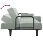 Sofá cama con reposabrazos terciopelo gris claro de vidaXL, Sofás - Ref: Foro24-351894, Precio: 261,59 €, Descuento: %
