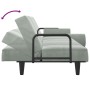 Sofá cama con reposabrazos terciopelo gris claro de vidaXL, Sofás - Ref: Foro24-351894, Precio: 266,24 €, Descuento: %
