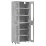 Aparador alto madera contrachapada gris hormigón 69,5x34x180 cm de vidaXL, Aparadores - Ref: Foro24-3198261, Precio: 158,52 €...