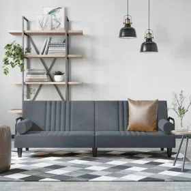 Dark gray velvet sofa bed with armrests by vidaXL, Sofas - Ref: Foro24-351895, Price: 278,25 €, Discount: %