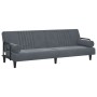 Sofá cama con reposabrazos terciopelo gris oscuro de vidaXL, Sofás - Ref: Foro24-351895, Precio: 311,28 €, Descuento: %