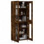 Aparador alto madera contrachapada roble ahumado 69,5x34x180 cm de vidaXL, Aparadores - Ref: Foro24-3198262, Precio: 163,62 €...