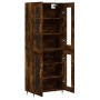 Aparador alto madera contrachapada roble ahumado 69,5x34x180 cm de vidaXL, Aparadores - Ref: Foro24-3198262, Precio: 163,62 €...