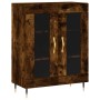 Aparador alto madera contrachapada roble ahumado 69,5x34x180 cm de vidaXL, Aparadores - Ref: Foro24-3198262, Precio: 163,62 €...