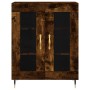 Aparador alto madera contrachapada roble ahumado 69,5x34x180 cm de vidaXL, Aparadores - Ref: Foro24-3198262, Precio: 163,62 €...