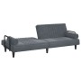 Sofá cama con reposabrazos terciopelo gris oscuro de vidaXL, Sofás - Ref: Foro24-351895, Precio: 311,28 €, Descuento: %