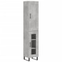 Aparador de madera contrachapada gris hormigón 34,5x34x180 cm de vidaXL, Aparadores - Ref: Foro24-3200413, Precio: 104,31 €, ...