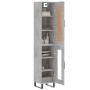 Aparador de madera contrachapada gris hormigón 34,5x34x180 cm de vidaXL, Aparadores - Ref: Foro24-3200413, Precio: 104,31 €, ...