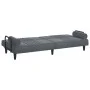 Sofá cama con reposabrazos terciopelo gris oscuro de vidaXL, Sofás - Ref: Foro24-351895, Precio: 278,25 €, Descuento: %