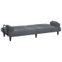 Sofá cama con reposabrazos terciopelo gris oscuro de vidaXL, Sofás - Ref: Foro24-351895, Precio: 311,28 €, Descuento: %