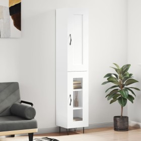 Aparador alto madera contrachapada blanco 34,5x34x180 cm de vidaXL, Aparadores - Ref: Foro24-3200417, Precio: 98,62 €, Descue...