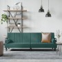 Sofá cama con reposabrazos terciopelo verde oscuro de vidaXL, Sofás - Ref: Foro24-351896, Precio: 296,33 €, Descuento: %