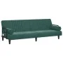 Sofá cama con reposabrazos terciopelo verde oscuro de vidaXL, Sofás - Ref: Foro24-351896, Precio: 273,15 €, Descuento: %