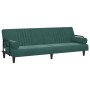 Sofá cama con reposabrazos terciopelo verde oscuro de vidaXL, Sofás - Ref: Foro24-351896, Precio: 296,33 €, Descuento: %